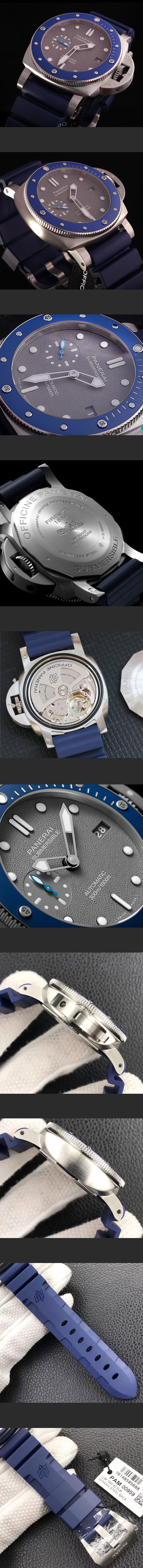 【文字盤 グレー】【42mm】パネライルミノール サブマーシブル Ref. PAM 00959 スーパーコピー時計